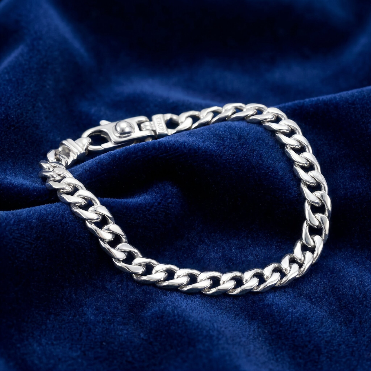 Men's Figaro Link 14k Gold (19gram) or Platinum (30gram) 5.5mm Bracelet 8"