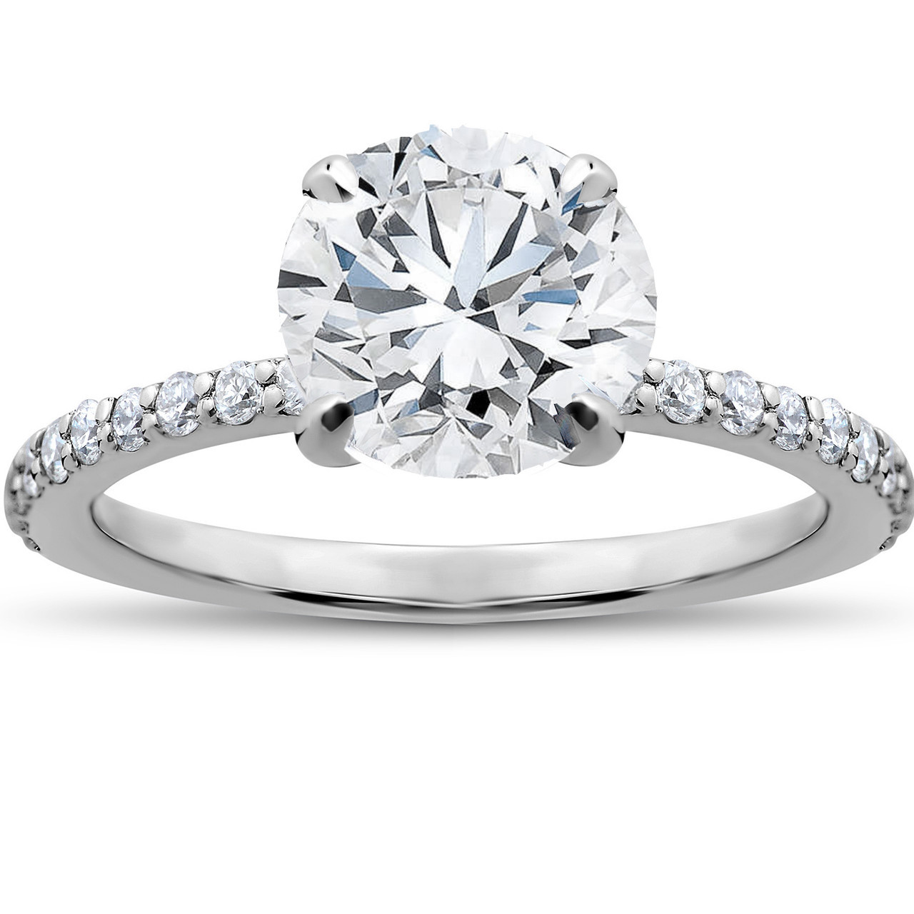 1 3/4 ct Lab Grown Diamond Sophia Engagement Ring 14k White Gold (F-G, VS)