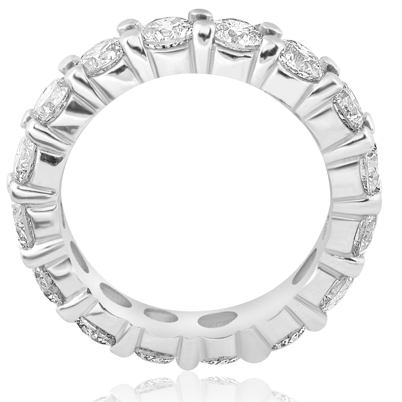 4 ct Diamond Eternity Wedding Ring 14K White Gold (I-J, I2-I3)