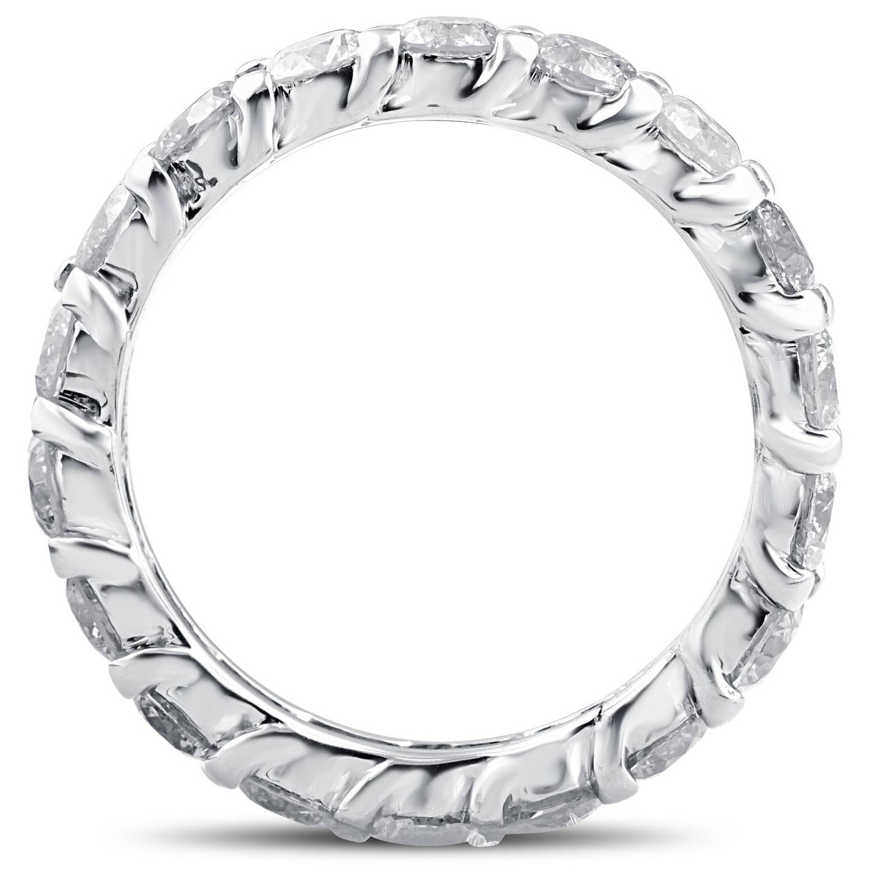 3ct Trellis Diamond Eternity Wedding Ring 14K White Gold (I-J, I2-I3)