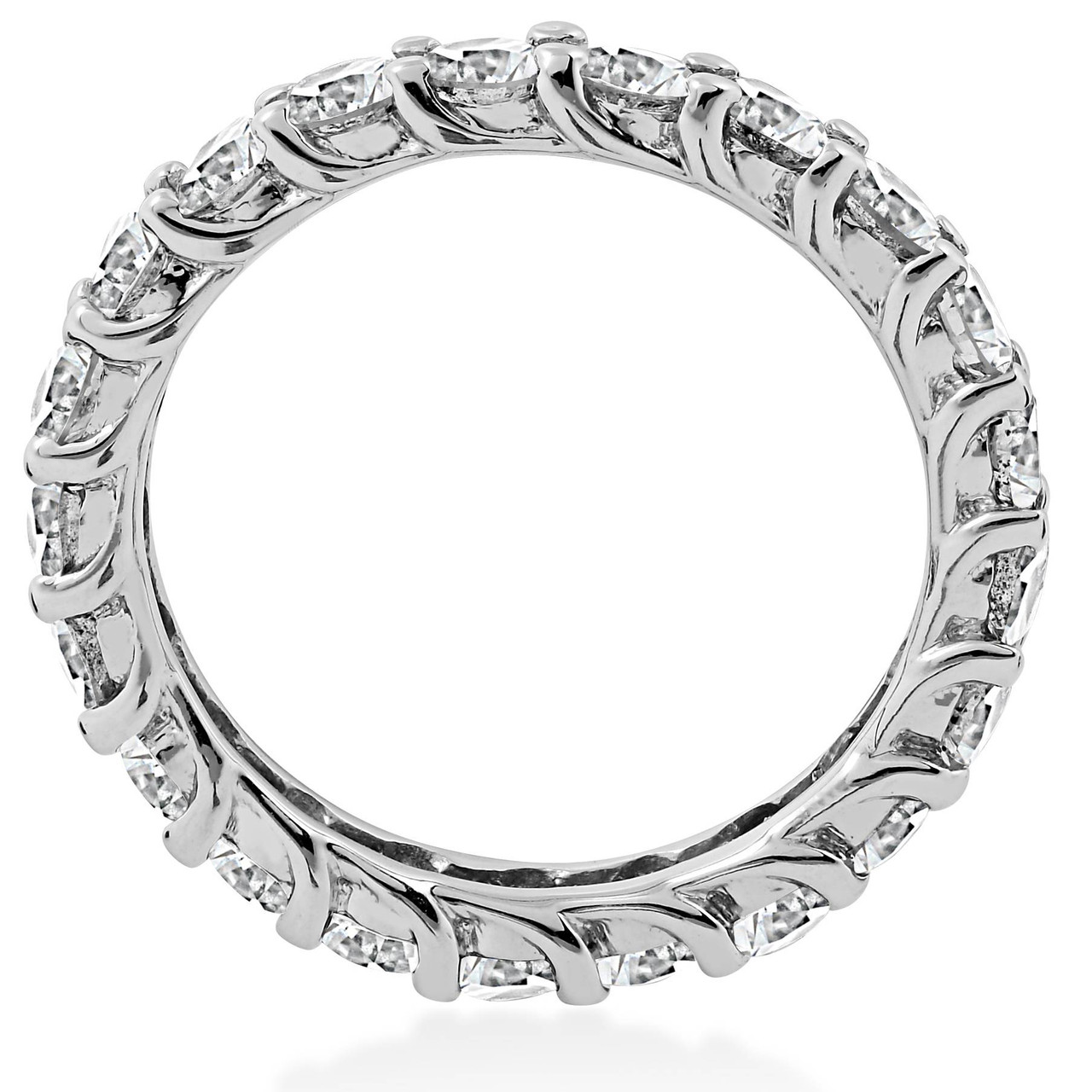 3ct Trellis Diamond Eternity Wedding Ring 14K White Gold (I-J, I2-I3)