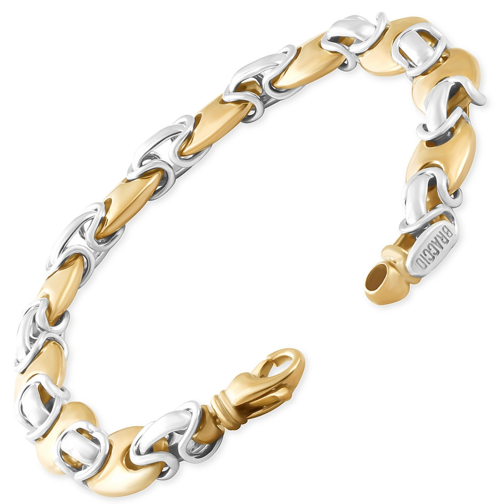 Men's Link 14k Gold (56gram) or Platinum (90gram) 9mm Bracelet 8.5