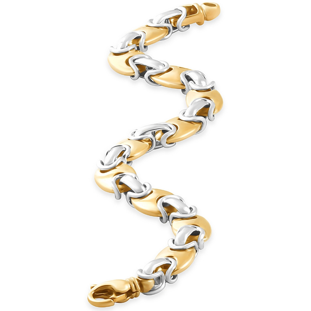 Men's Link 14k Gold (56gram) or Platinum (90gram) 9mm Bracelet 8.5