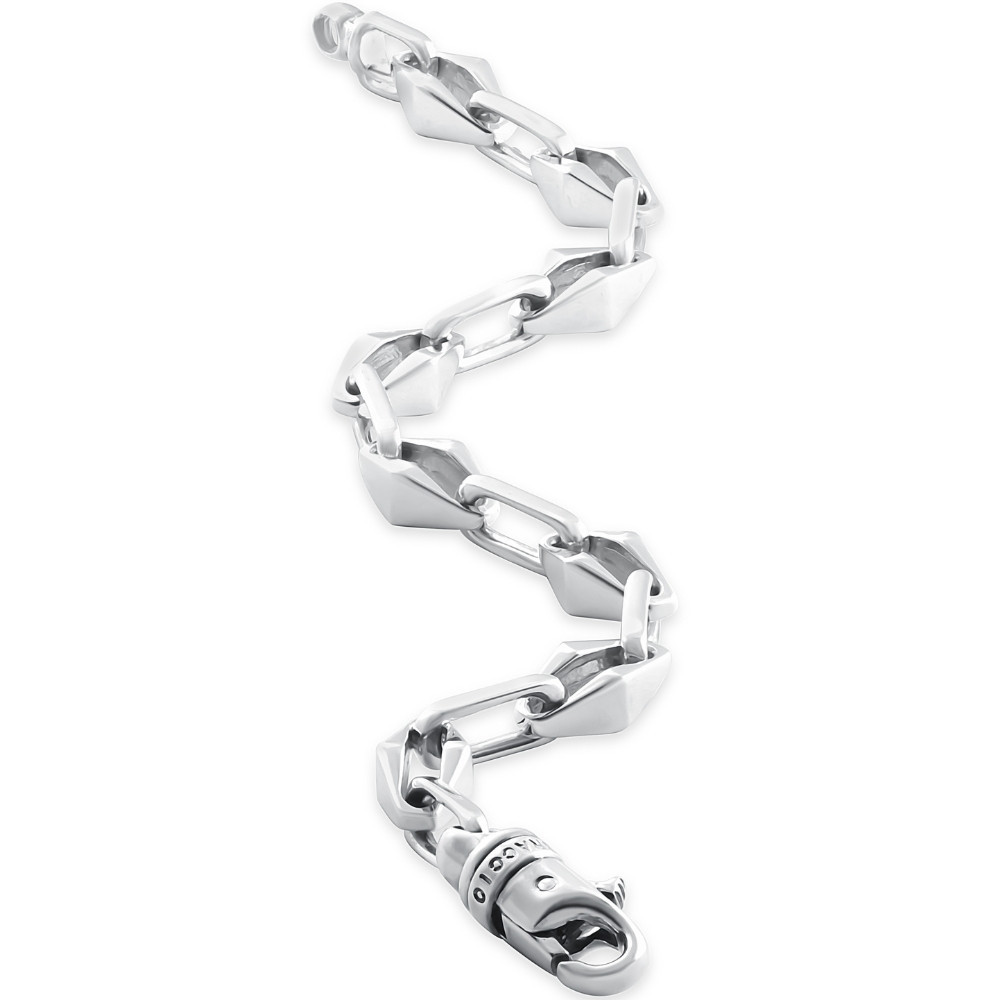 Men's Designer Round Link 14k Gold (40gram) or Platinum (65gram) 6-8.5mm Bracelet 8.25"