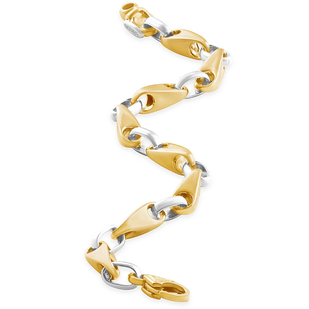 Men's Link 14k Gold (46gram) or Platinum (74gram) 7mm Bracelet 8.5"