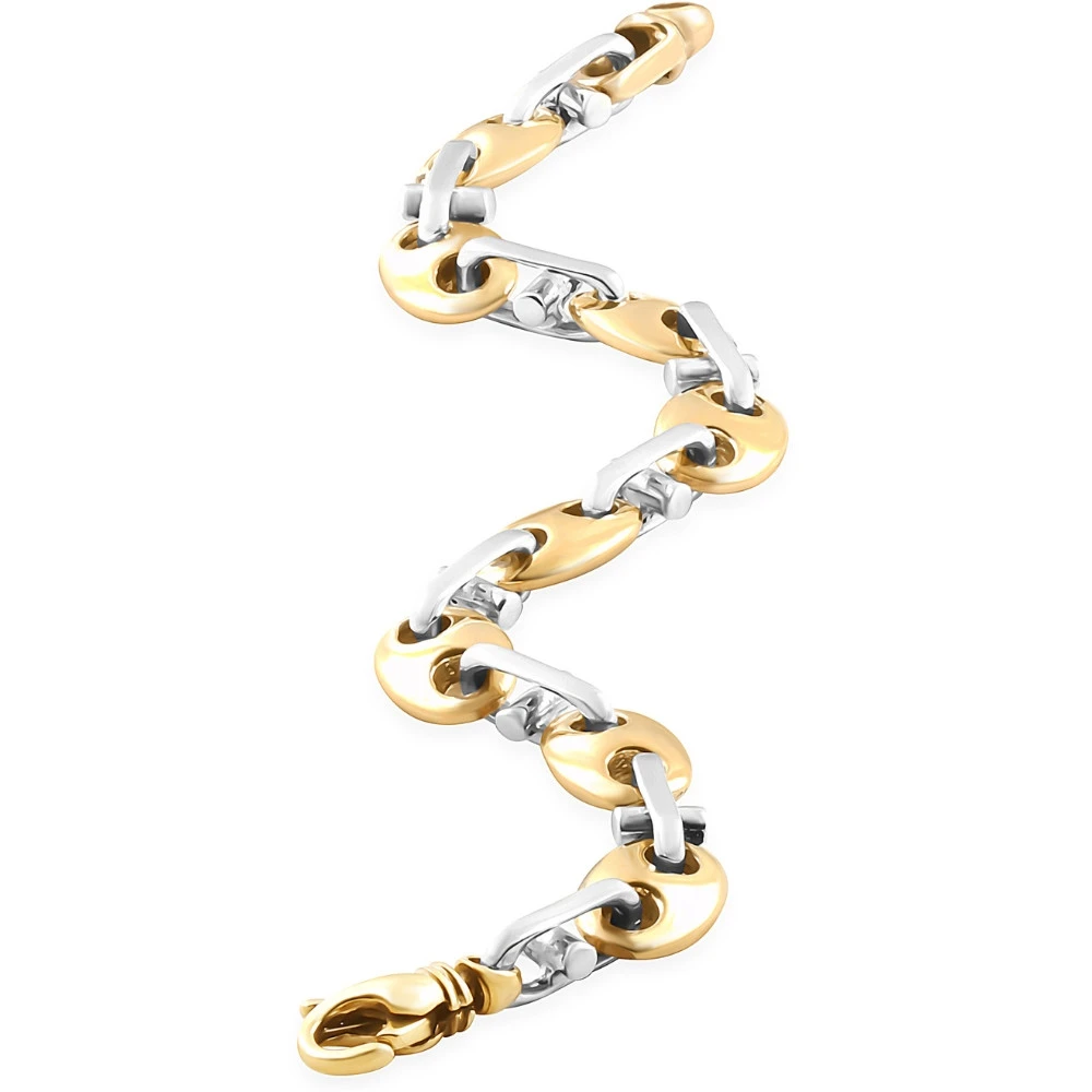 Men's Marine Link 14k Gold (46gram) or Platinum (74gram) 7-10mm Bracelet 8.5"