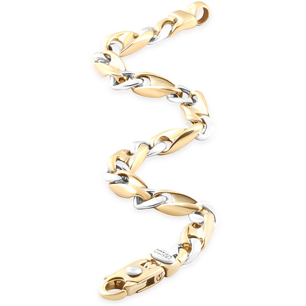 Men's Mariner & Curb Link 14k Gold (35gram) or Platinum (56gram) 7.5mm Bracelet 8"
