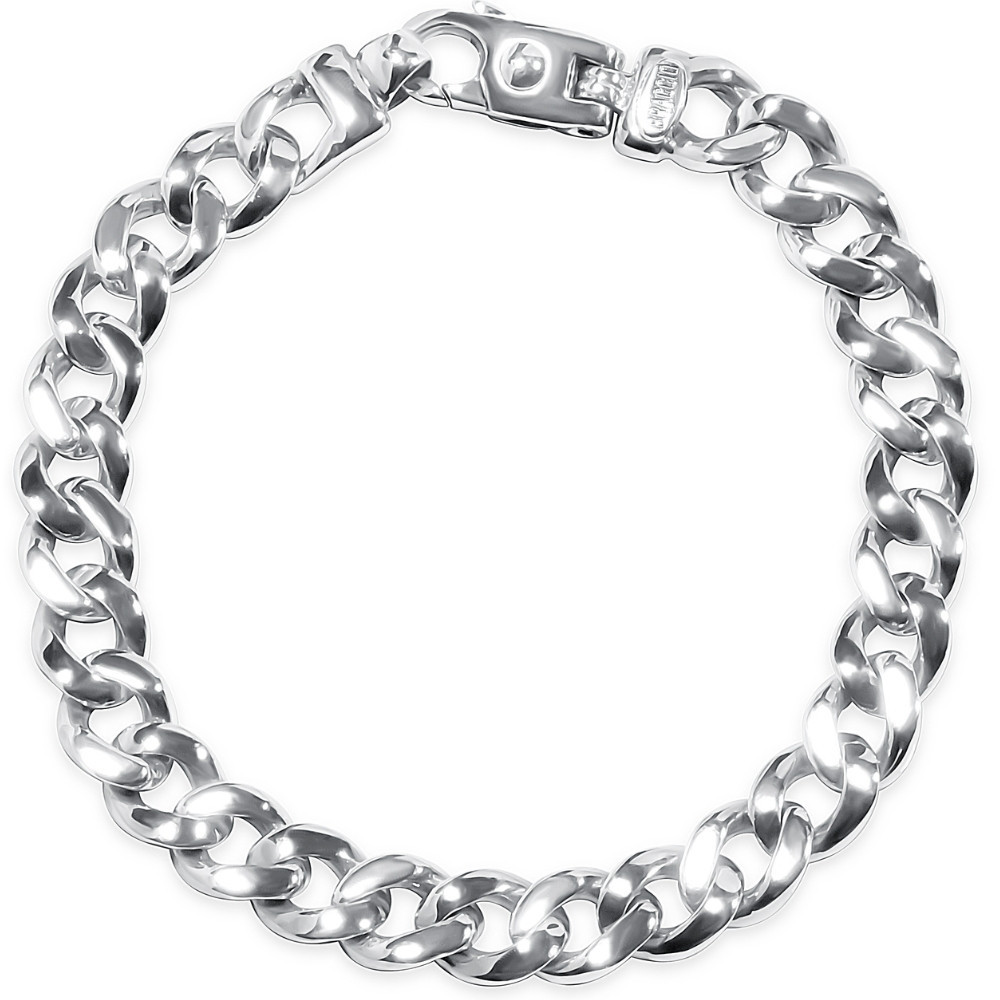 Men's Cuban Link 14k Gold (45gram) or Platinum (73gram) 9.5mm Bracelet 8.5"