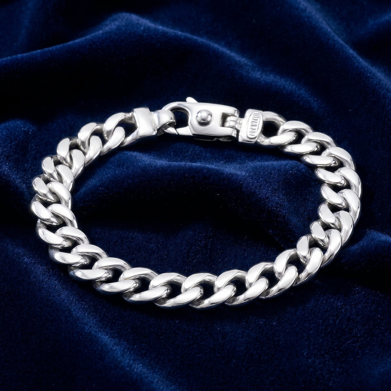 Men's Cuban Link 14k Gold (45gram) or Platinum (73gram) 9.5mm Bracelet 8.5"