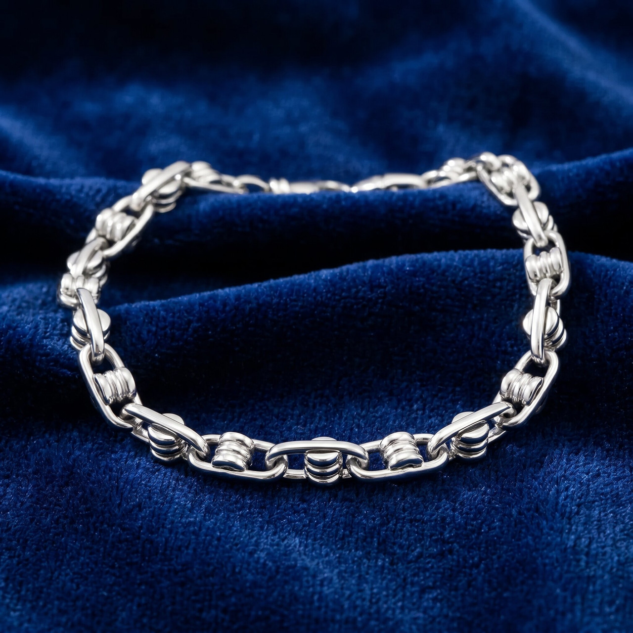 Men's Link 14k Gold (27gram) or Platinum (44gram) 5mm Bracelet 8.75"