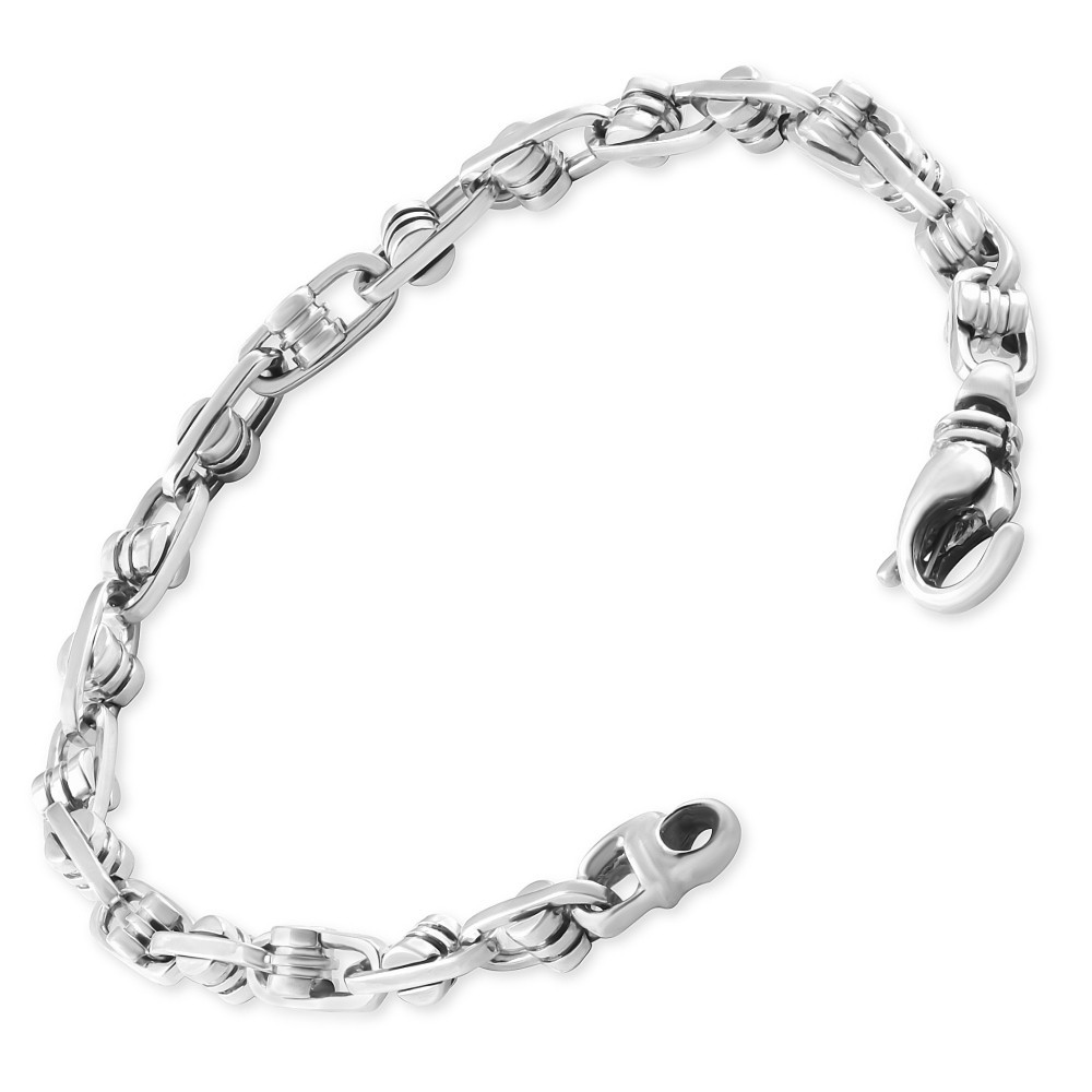 Men's Link 14k Gold (27gram) or Platinum (44gram) 5mm Bracelet 8.75"