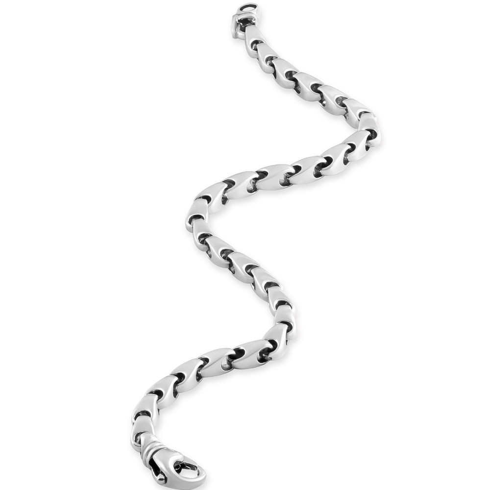 Men's Link 14k Gold (27gram) or Platinum (43gram) 5.5mm Bracelet 8"