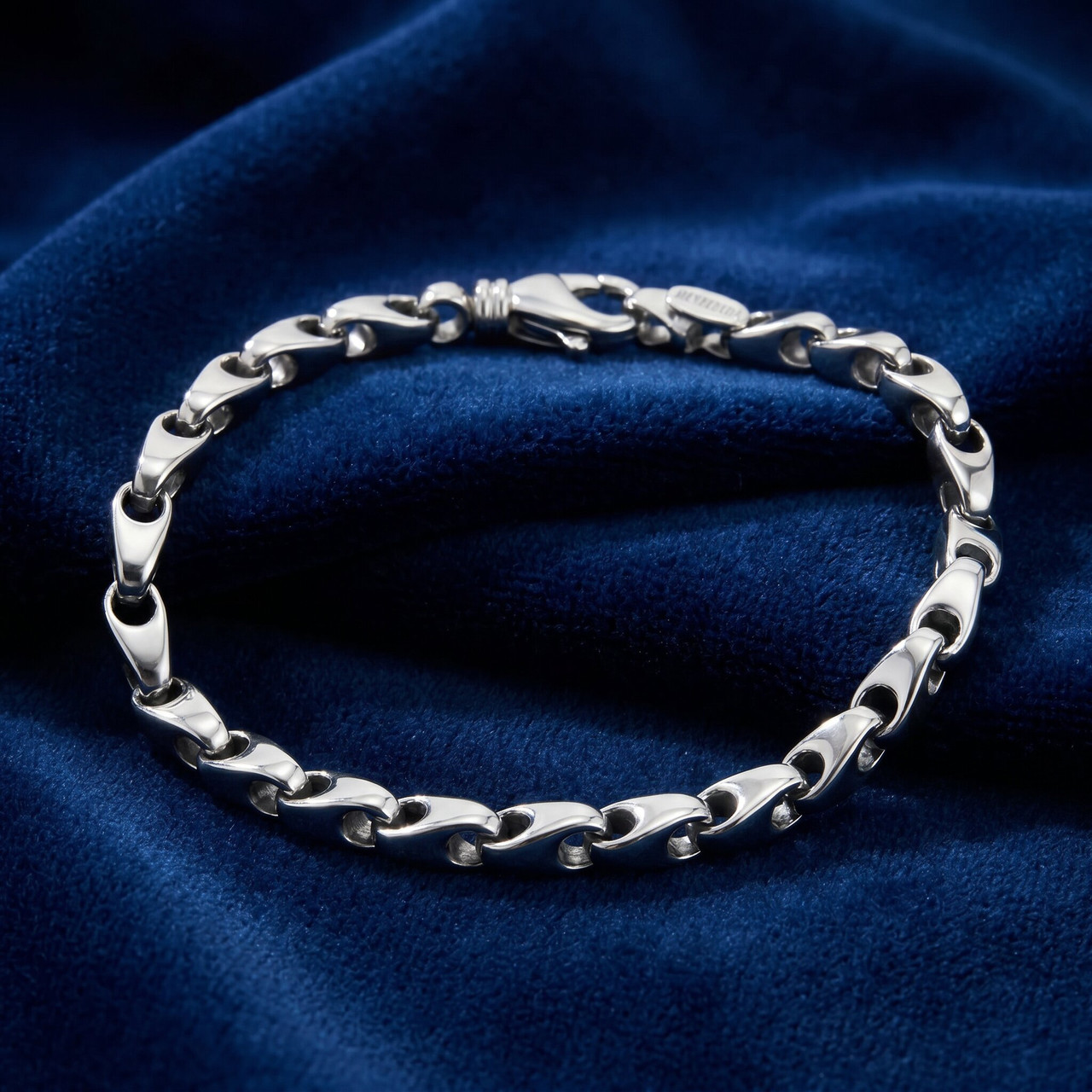 Men's Link 14k Gold (27gram) or Platinum (43gram) 5.5mm Bracelet 8"