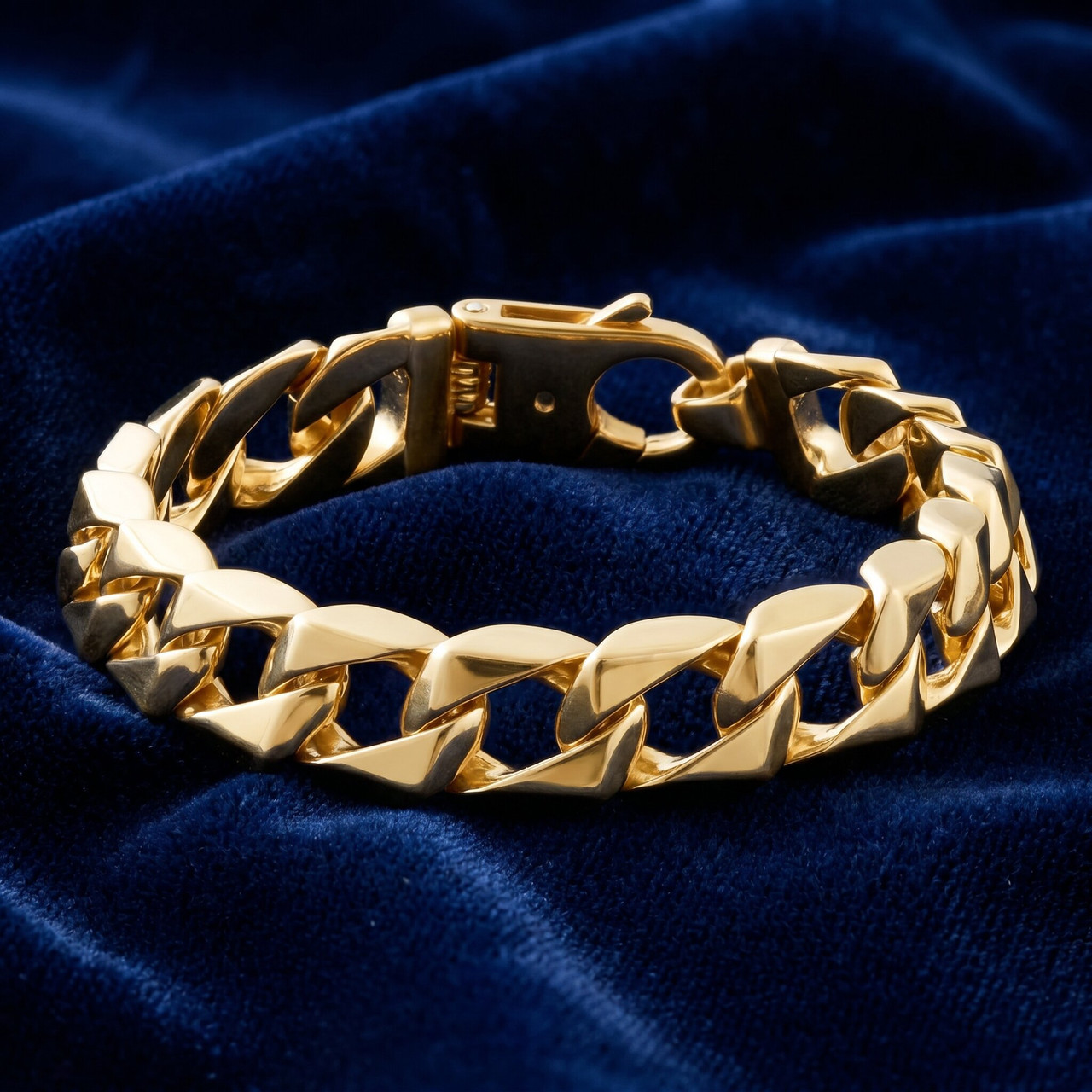 Men's Curb Link 14k Gold (78gram) or Platinum (126gram) 14mm