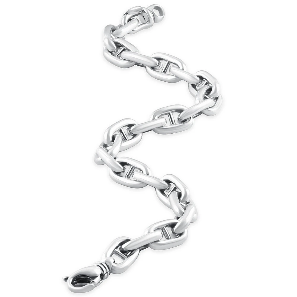 Men's Marine Link 14k Gold (49gram) or Platinum (78gram) 8mm Bracelet 8.5"