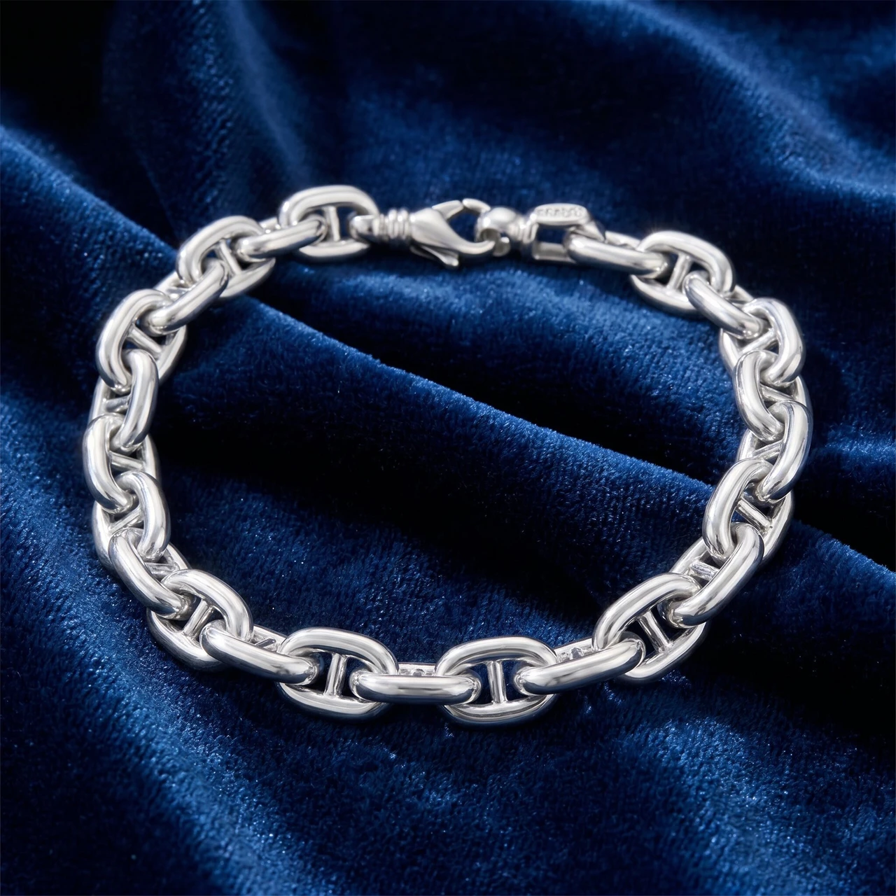 Men's Marine Link 14k Gold (49gram) or Platinum (78gram) 8mm Bracelet 8.5"