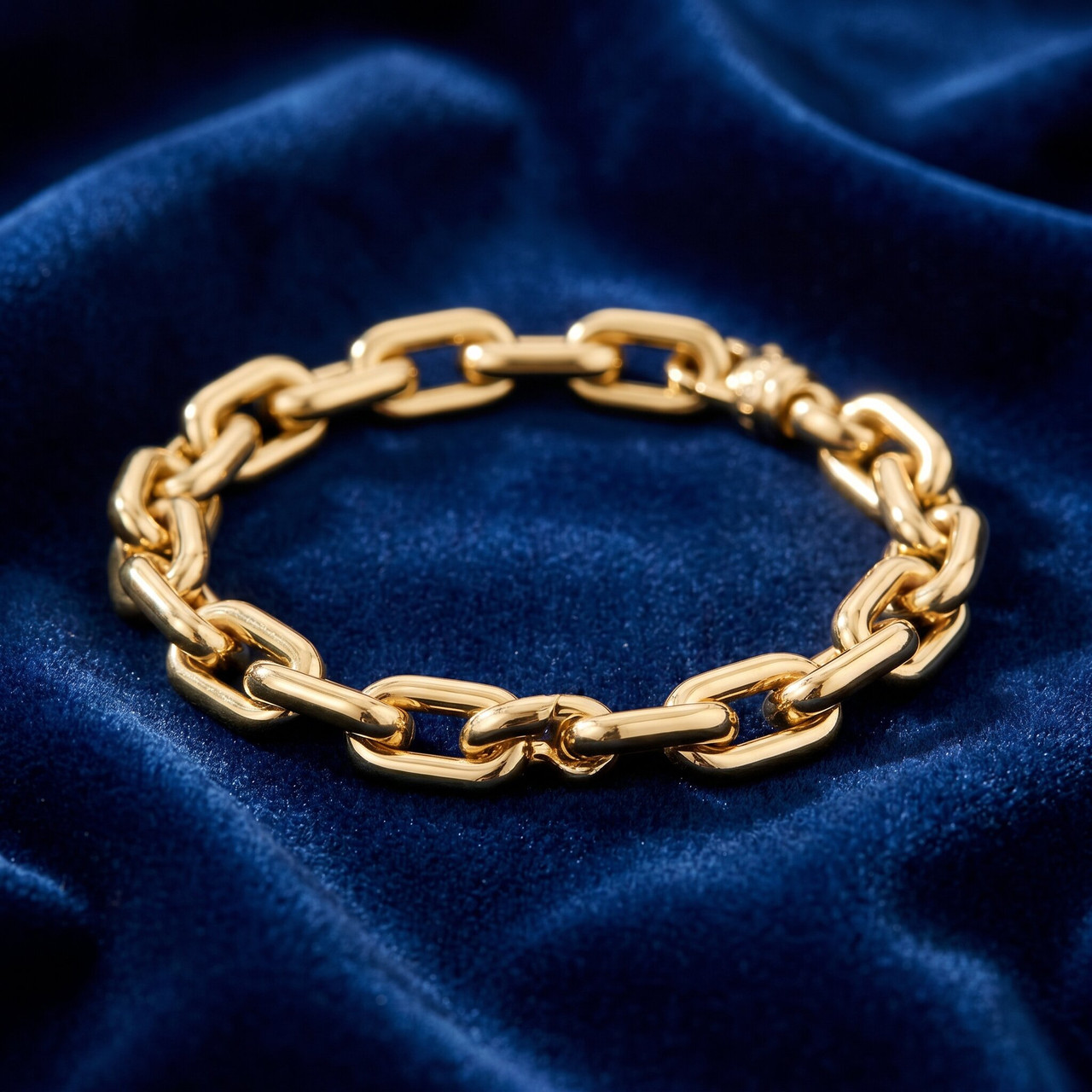 Men's Link 14k Gold (88gram) or Platinum (144gram) 10mm Bracelet 9.25"