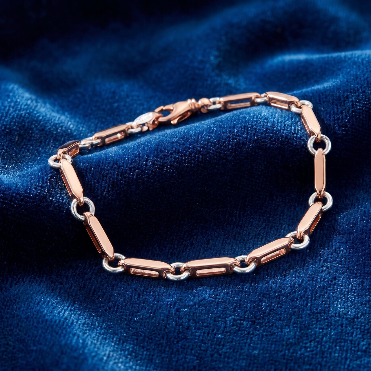 Men's Link 14k Gold (27gram) or Platinum (44gram) 6mm Bracelet 8.5"