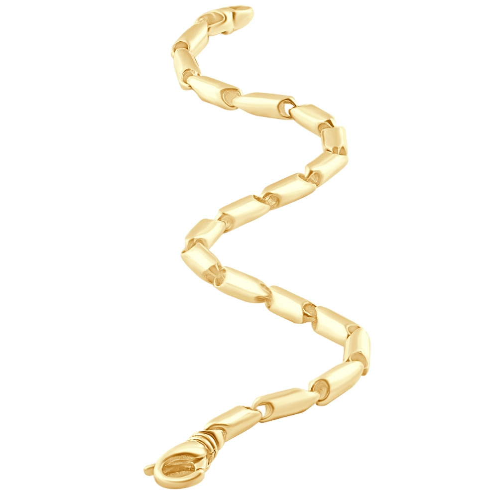Men's Link 14k Gold (30gram) or Platinum (48gram) 4mm Bracelet 9"