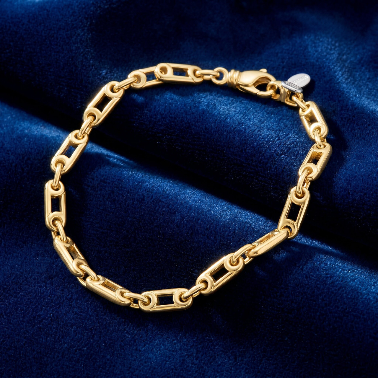 Men's Link 14k Gold (23gram) or Platinum (38gram) 4-5.5mm Bracelet 8.5"