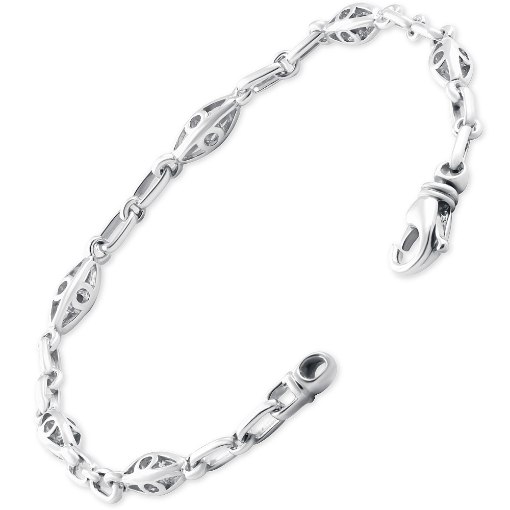 Men's Link 14k Gold (15gram) or Platinum (25gram) 4-5mm Bracelet 8"