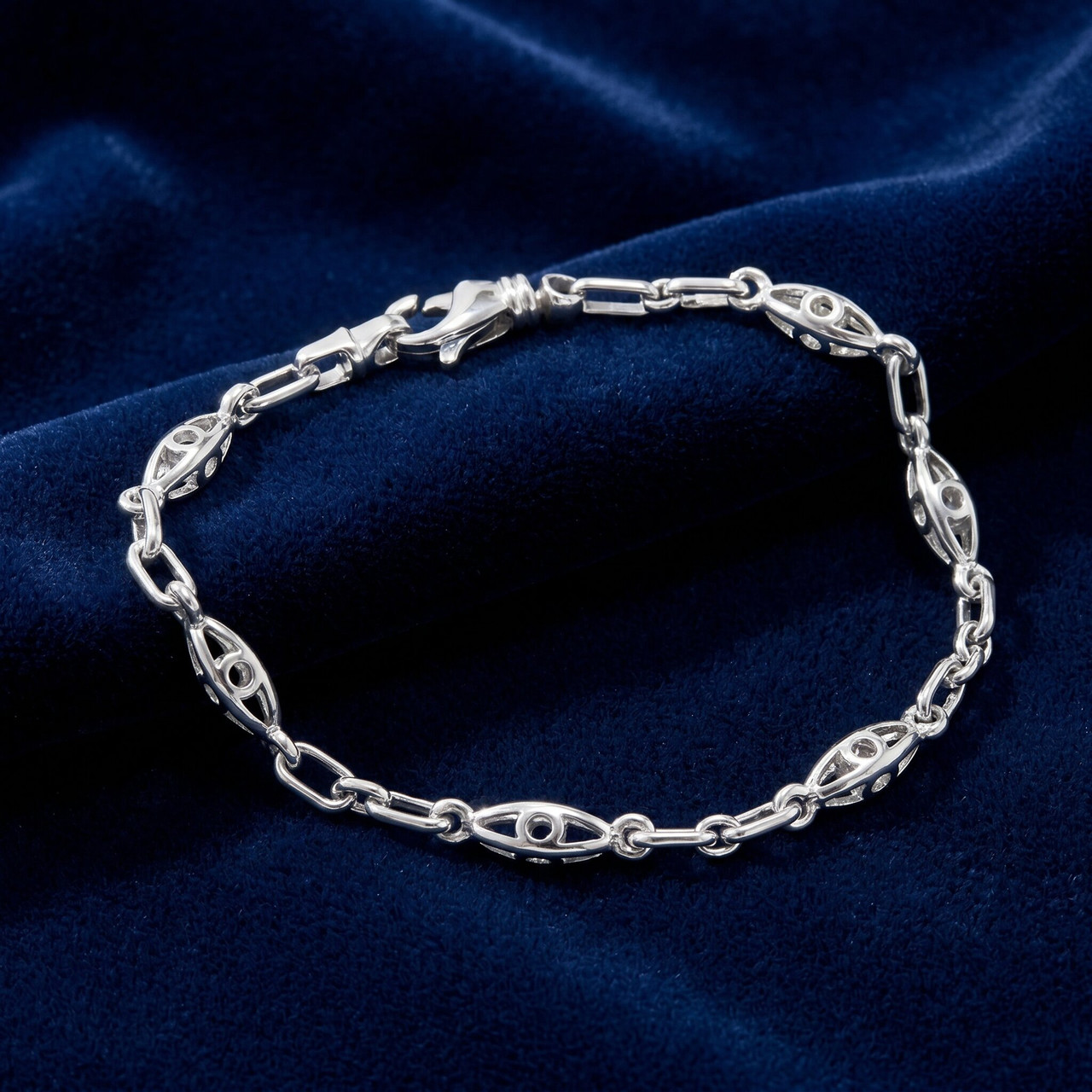 Men's Link 14k Gold (15gram) or Platinum (25gram) 4-5mm Bracelet 8"