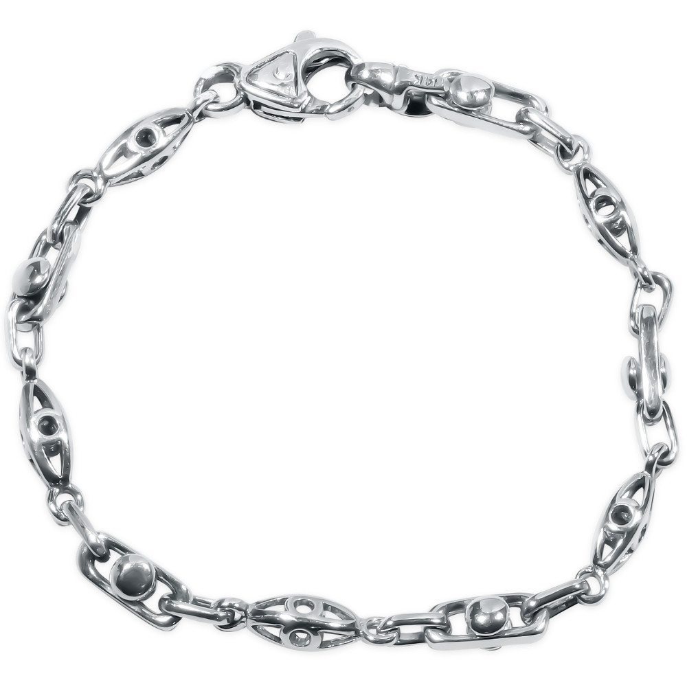 Men's Link 14k Gold (22gram) or Platinum (36gram) 5.5mm Bracelet 9"