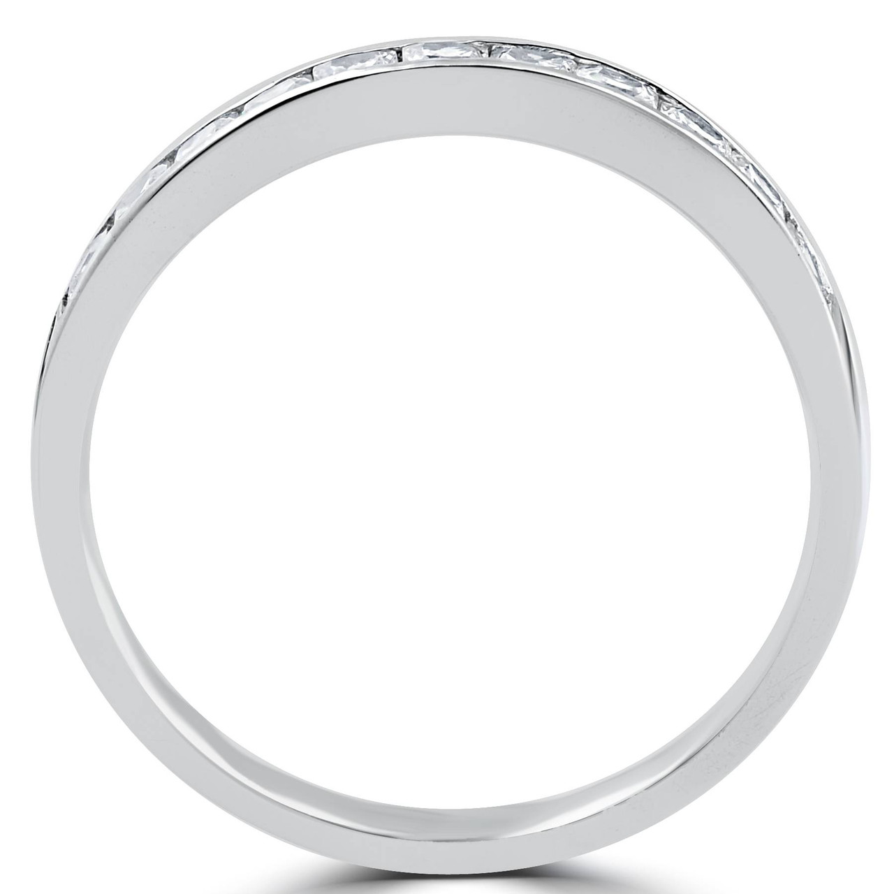 3/8ct Princess Cut Diamond Wedding Anniversary Ring 14K White Gold (H-I, I1)