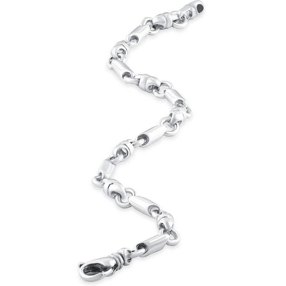 Men's Link 14k Gold (24gram) or Platinum (38gram) 5mm Bracelet 9.5"