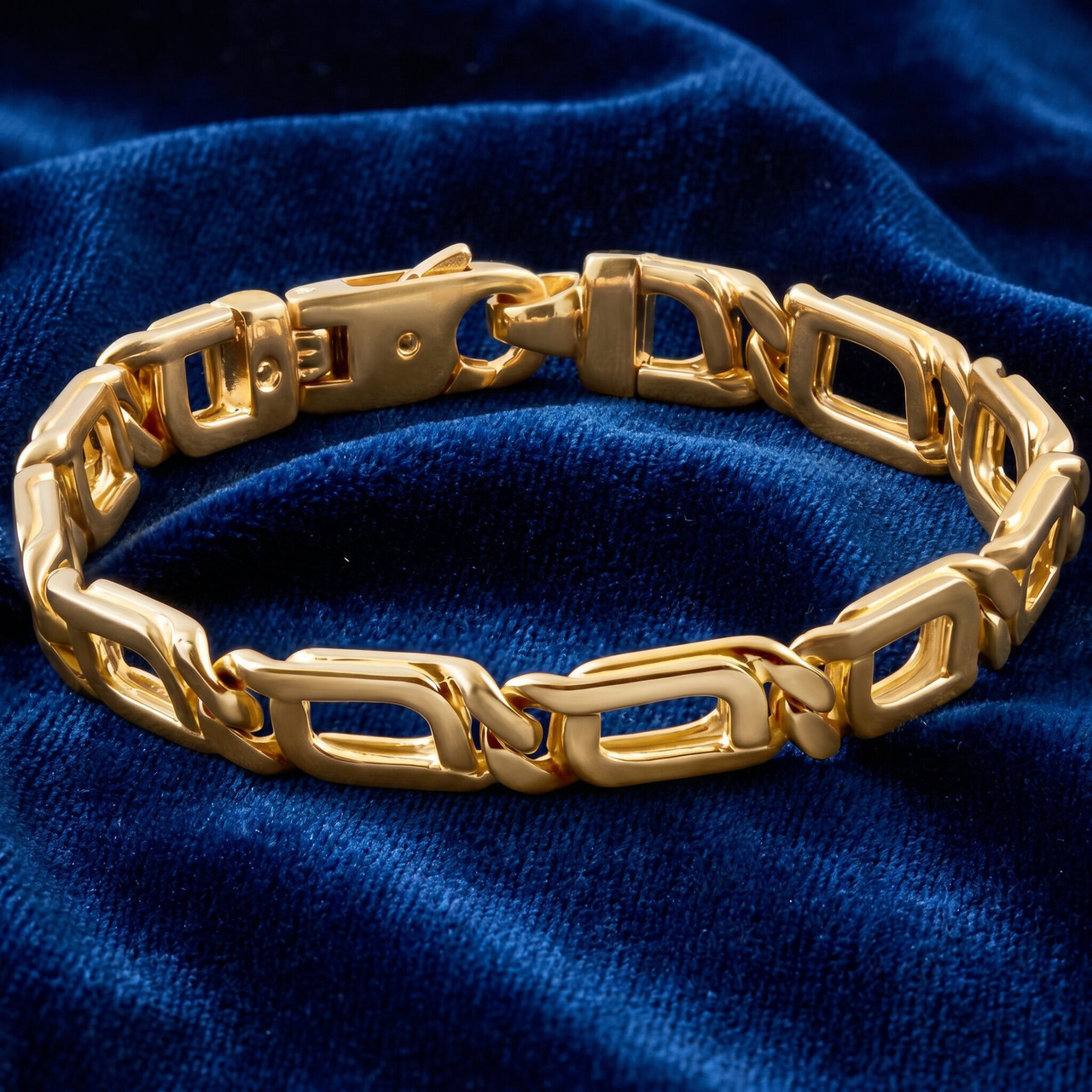 Men's Link 14k Gold (38gram) or Platinum (61gram) 8.5mm Bracelet 8"