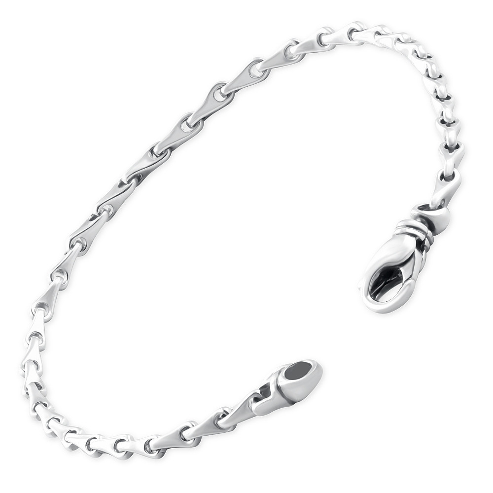 Men's Seed Link 14k Gold (14gram) or Platinum (23gram) 3mm Bracelet 8"