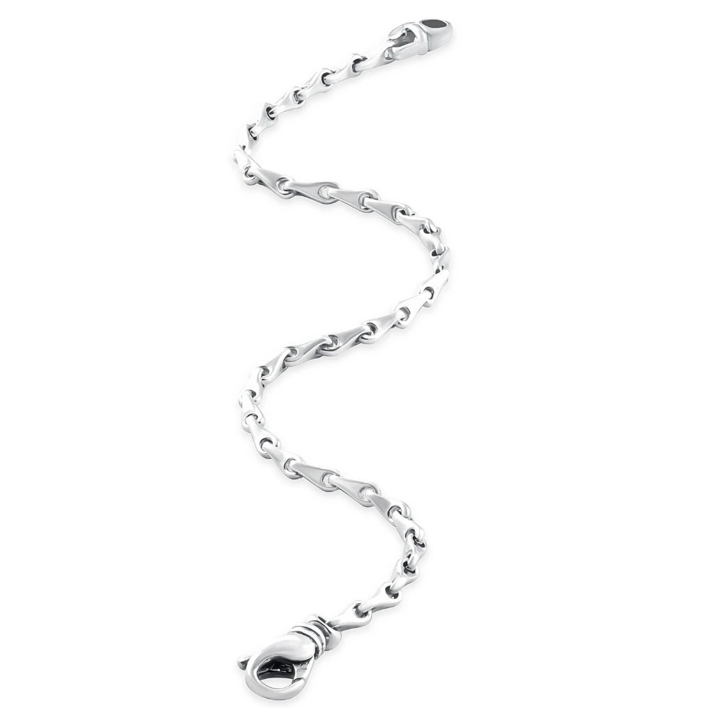 Men's Seed Link 14k Gold (14gram) or Platinum (23gram) 3mm Bracelet 8"