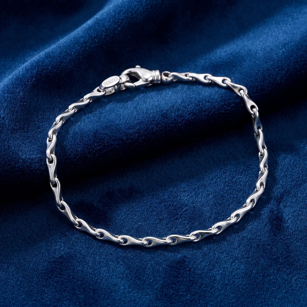Men's Seed Link 14k Gold (14gram) or Platinum (23gram) 3mm Bracelet 8"