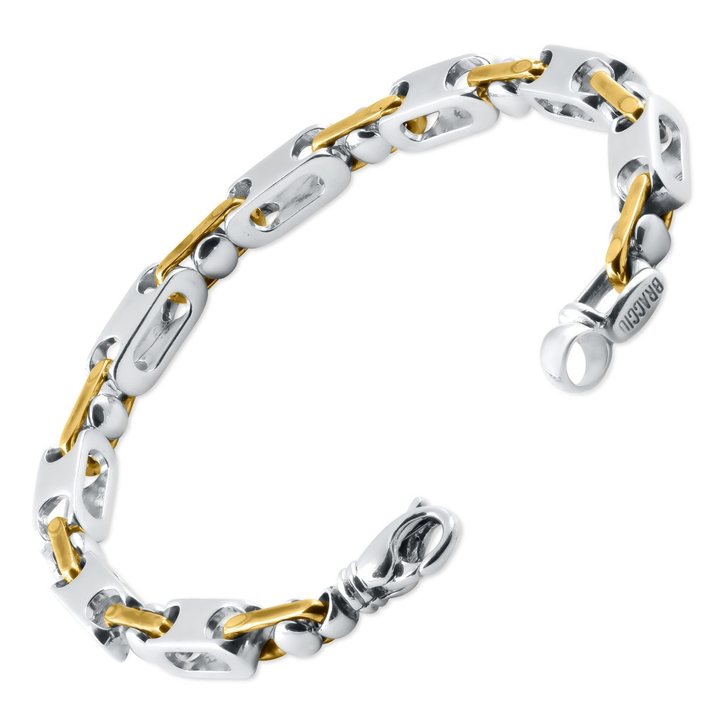 Men's Link 14k Gold (36gram) or Platinum (59gram) 5.5mm Bracelet 8.5"