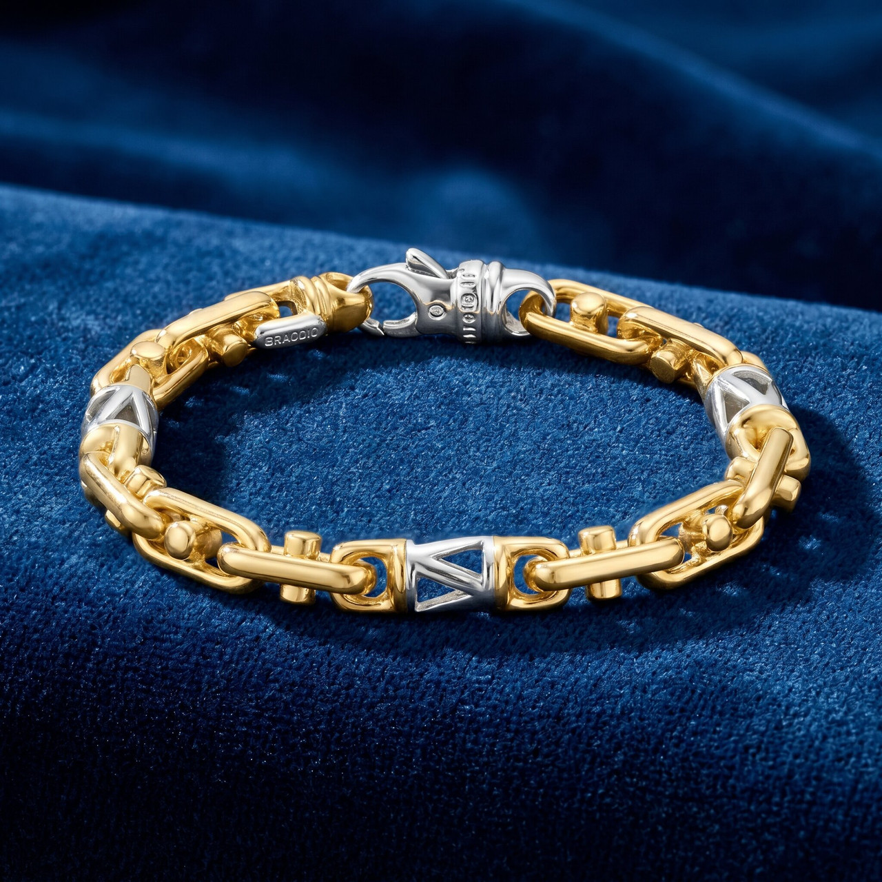 Men's Link 14k Gold (66gram) or Platinum (106gram) 8.5mm Bracelet 8.5"