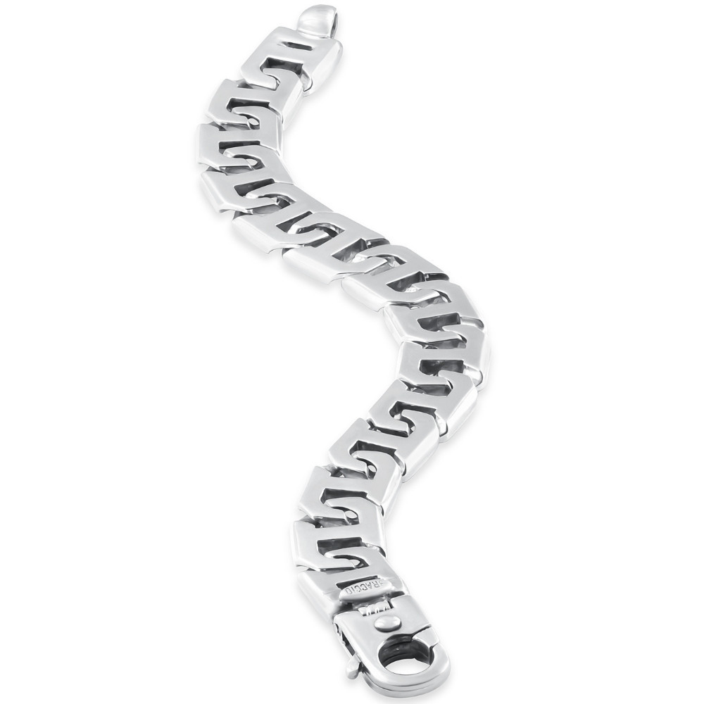 Men's Marine Link 14k Gold (86gram) or Platinum (138gram) 14.5mm Bracelet 9.25"