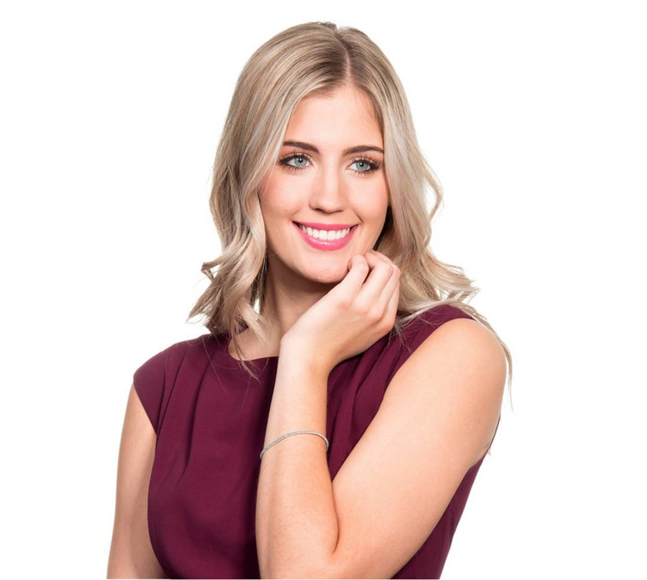 Tennis bracelet with lab grown diamonds Clearance