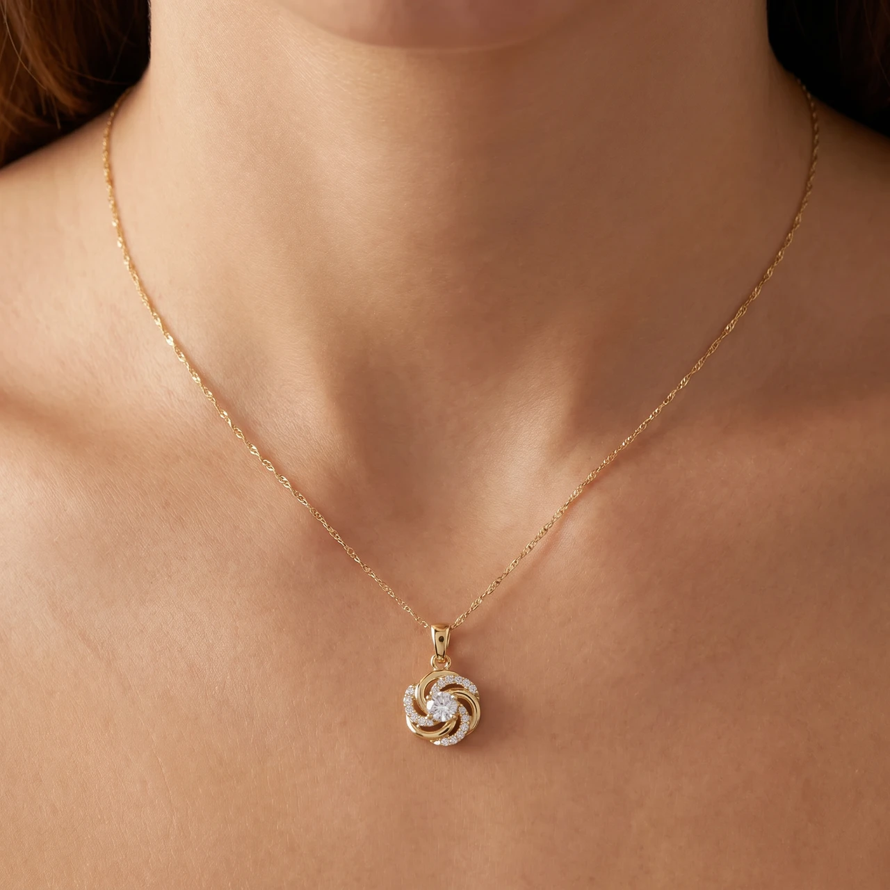 1/2Ct Diamond Kenda Pendant 14K Yellow Gold Women's 18" Necklace (G-H, I1)