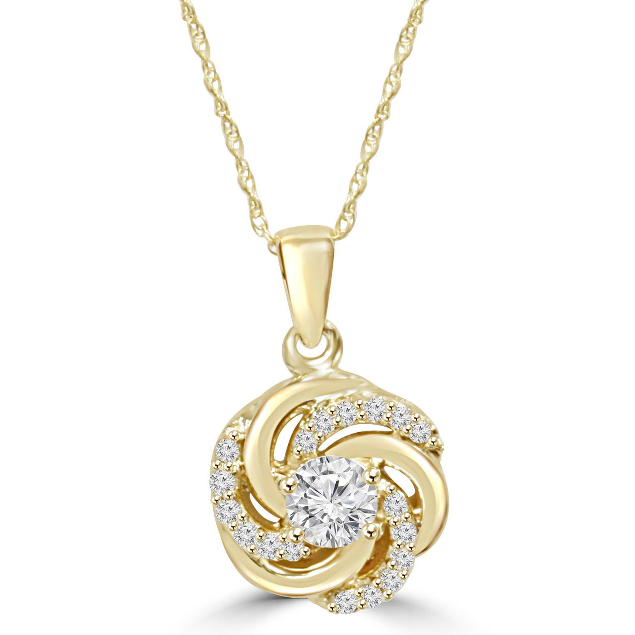 1/2Ct Diamond Kenda Pendant 14K Yellow Gold Women's 18" Necklace (G-H, I1)