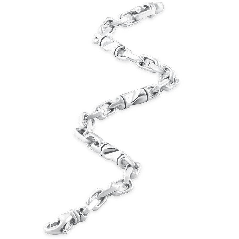 Men's Designer Link 14k Gold (26gram) or Platinum (42gram) 5mm Bracelet 8.5"