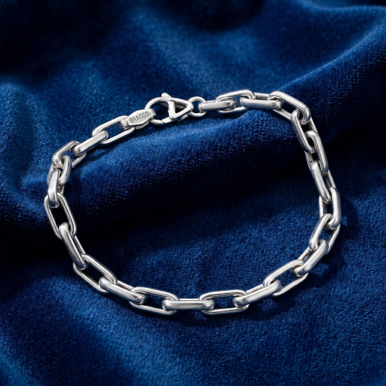 Men's Round Link 14k Gold (20gram) or Platinum (32gram) 5mm Bracelet 8.5"