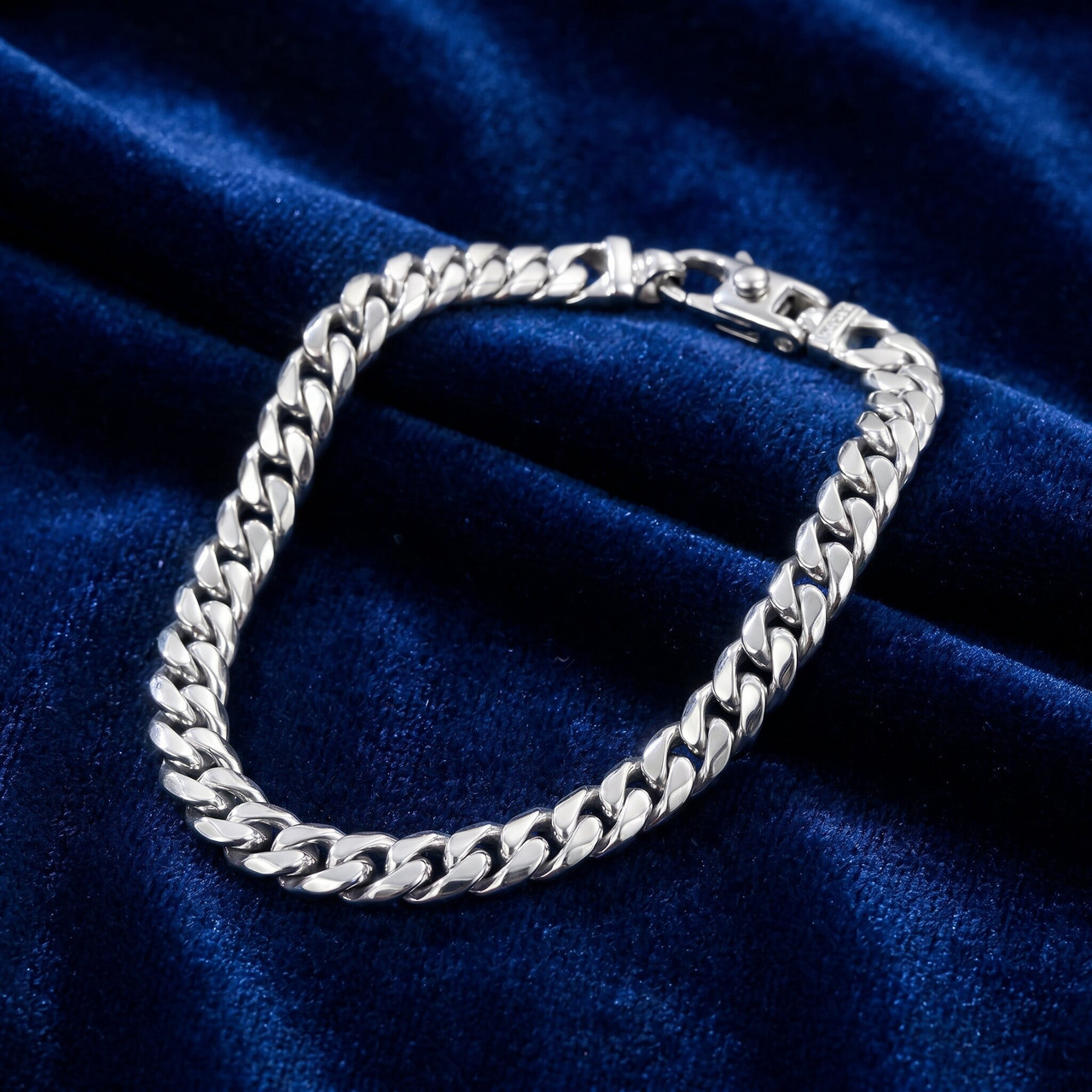 Men's Cuban Link 14k Gold (29gram) or Platinum (46gram) 6.5mm Bracelet 8.5"