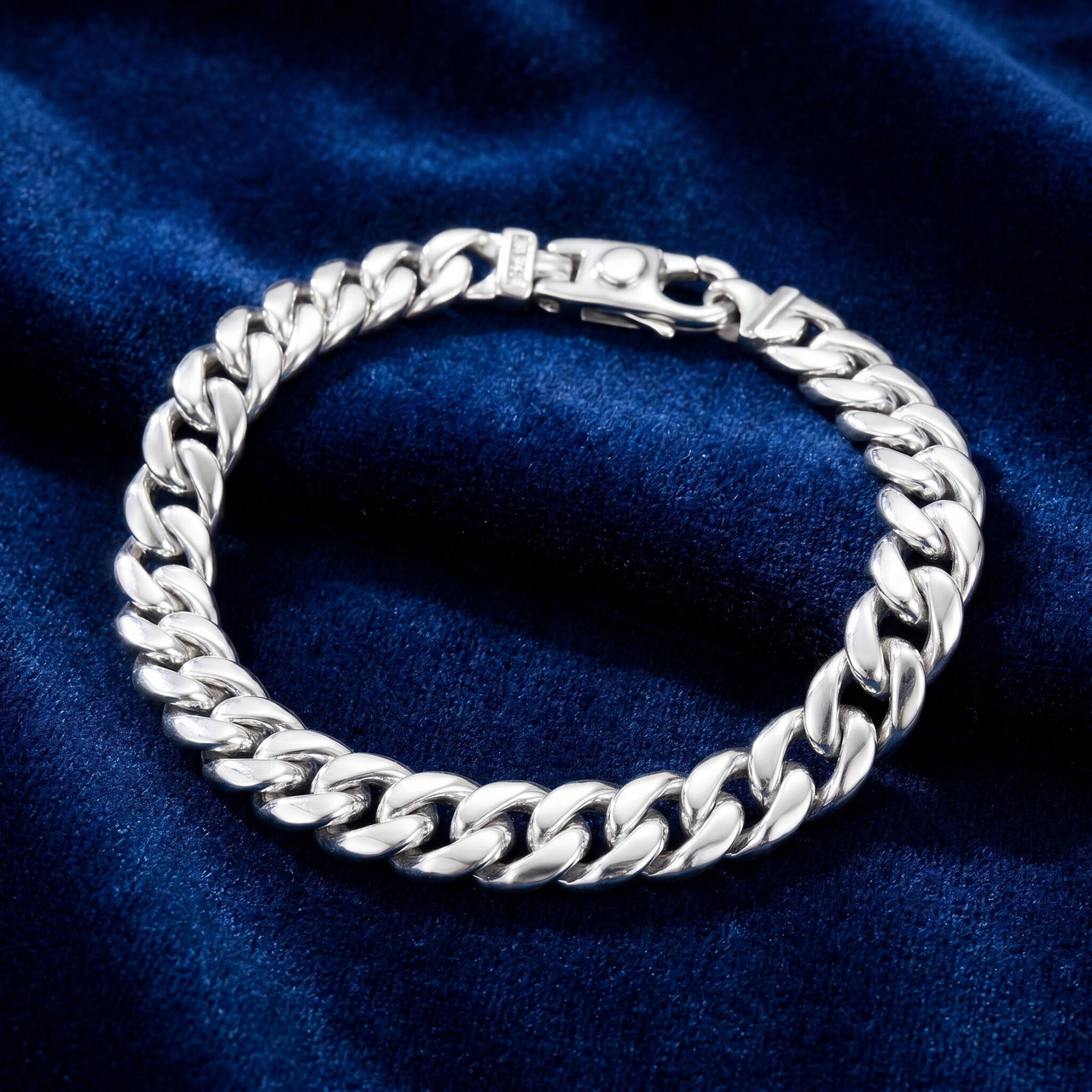 Men's Cuban Link 14k Gold (43gram) or Platinum (69gram) 8mm Bracelet 8.5"