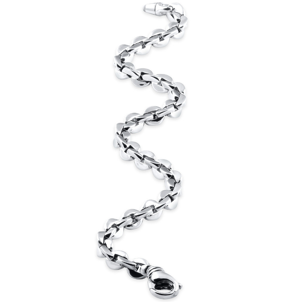 Men's Link 14k Gold (26gram) or Platinum (41gram) 6.5mm Bracelet 8.5"