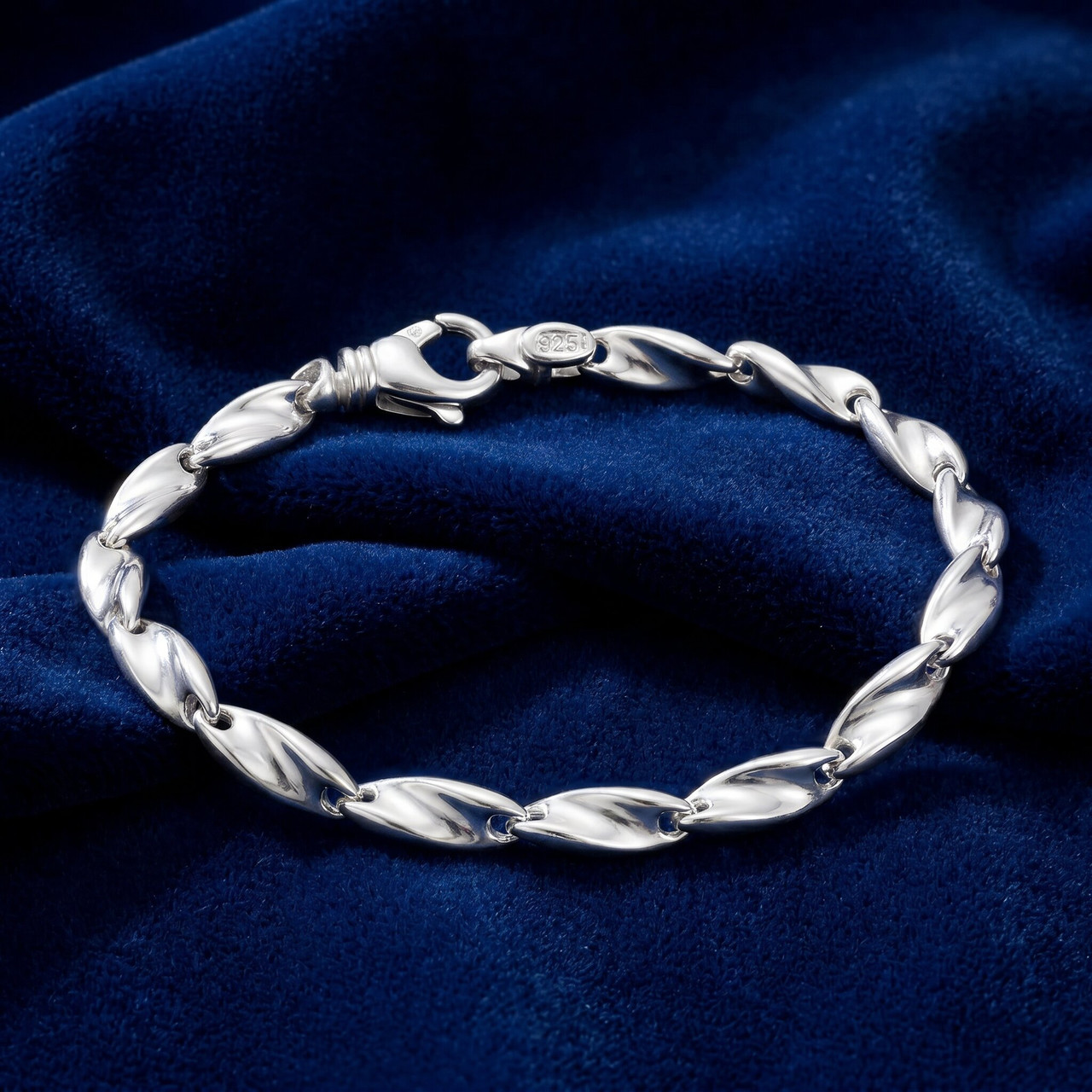 Men's Link 14k Gold (24gram) or Platinum (39gram) 5.5mm Bracelet 8.5"