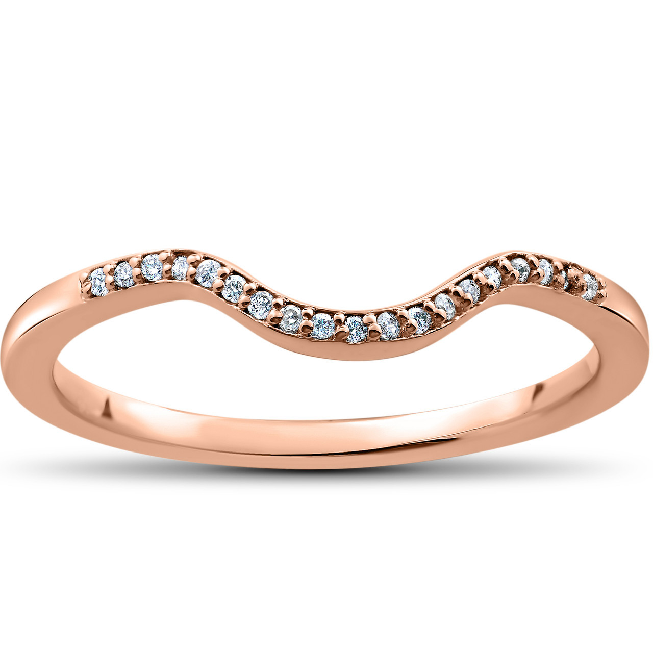 1/16 ct Lab Created Diamond Aria Wedding Curved Contour Ring (F-G, VS) 1/16 ct Lab Created Diamond Aria Wedding Curved Contour Ring (F-G, VS)