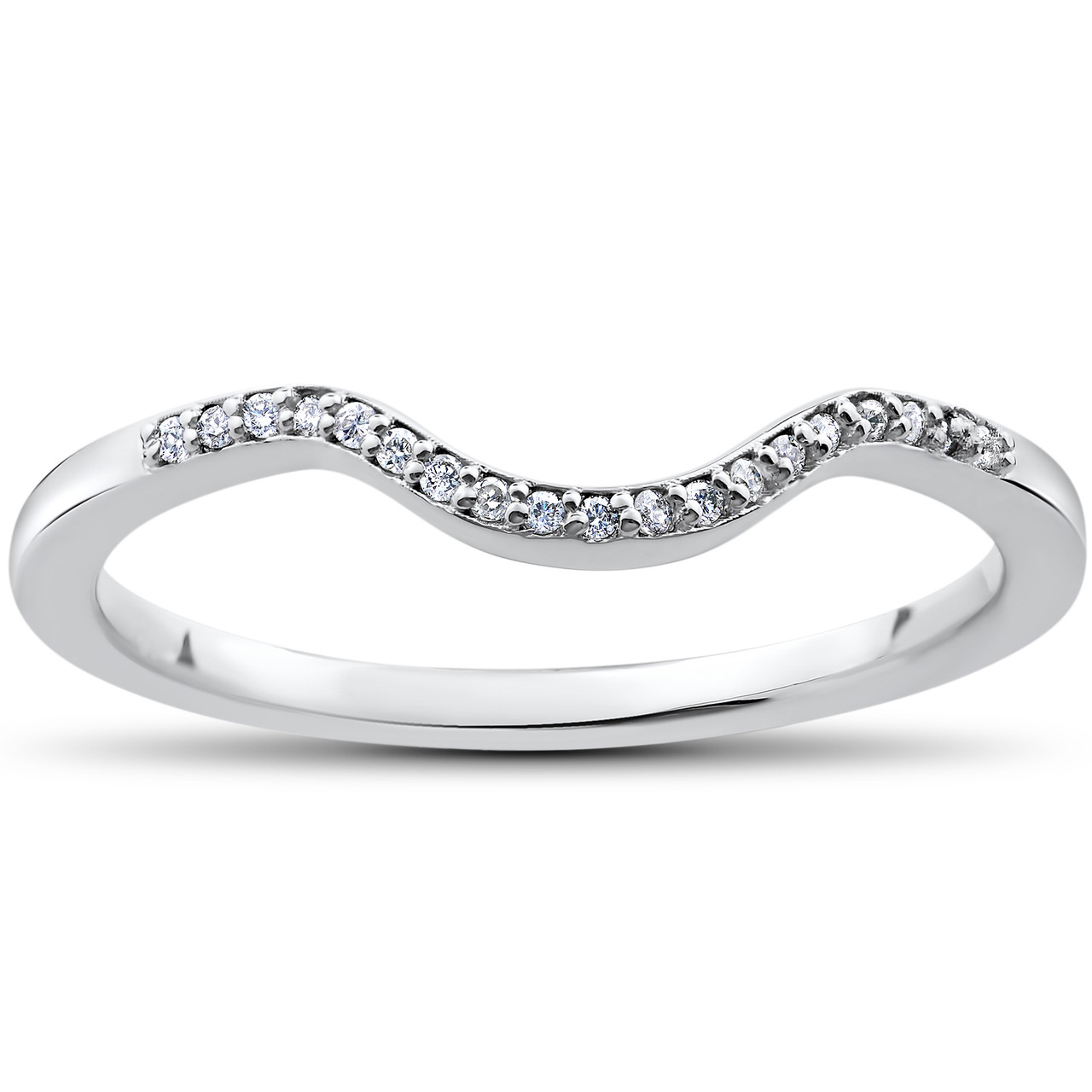 1/16 ct Lab Created Diamond Aria Wedding Curved Contour Ring (F-G, VS) 1/16 ct Lab Created Diamond Aria Wedding Curved Contour Ring (F-G, VS)