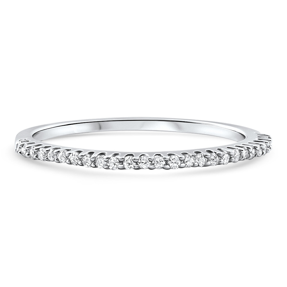 1/10ct Diamond Wedding Ring 10K White Gold (J-K, I1)