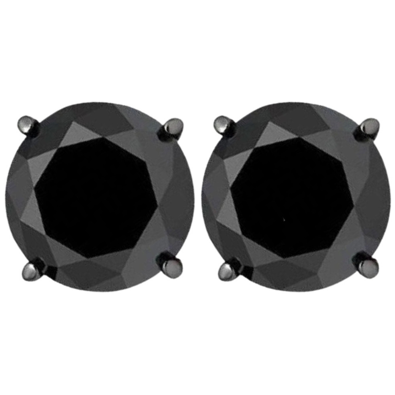 BLACK DIAMOND ROUND STUDS  SHAY JEWELRY