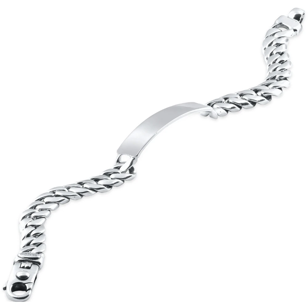 Men's Cuffed Link 14k Gold (86gram) or Platinum (138gram) 10-13mm Bracelet 8.5"